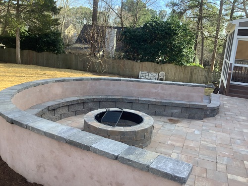 Patio, Lighting, & Retaining Wall